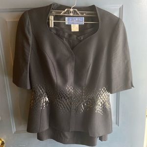 Thierry Mugler Couture 44 Blk Skirt-suit